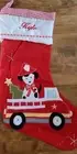 Pottery Barn Kids Dog Fire Engine Quilted Christmas Stocking Dalmation KYLE