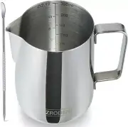 Milk Frothing Pitcher, Thicker Version 12Oz Espresso Steaming Pitchers Stainless