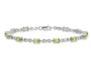 Peridot Infinity Bracelet 2.85 Carat (ctw) in Sterling Silver