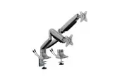 BRATECK SINGLE SCREEN HEAVY-DUTY MECHANICAL SPRING MONITOR ARM WITH USB PORTS For most 17'~45' Monitors, Matte Silver(New)