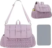 Yjkedfh Diaper Bag Backpack, Changing Table Organizer Bag, Maternity Travel Bag with Changing Pad, Large Capacity Mom Bag for Bottles, Toys, Diaper Backpack