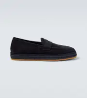 [Giorgio Armani] Giorgio Armani Suede penny loafers AU 7 blue