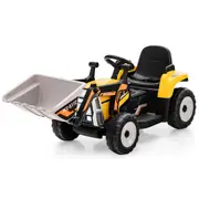 Babyjoy 12V Kids Ride on Electric Excavator Battery Powered Digger Bulldozer w/Remote Control Children Ride On Toys Yellow