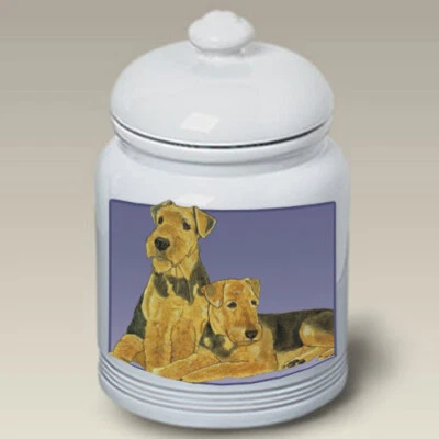 Airedale Terriers Treat Jar