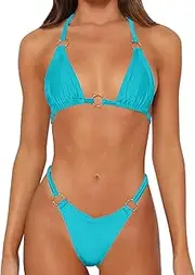 [Hatant] High Waisted Bikini Sets for Women Two Piece Swimsuit V Neck Sexy Thong Bikini Bathing Suit for Women 2 Piece Bikini