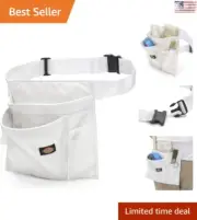 Heavy-Duty Canvas Tool Belt Pouch - Hands-Free & Organized - Adjustable Belt