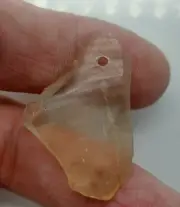 Libyan Desert Glass Pendant A++ Drilled and Polished 3.6gr/18ct Metaphysical