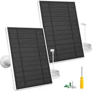 FOHOA 2PACK 7W Solar Panel Charger for Ring Stick Up Cam Battery & Spotlight Cam Battery
