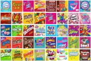 6 Pack Candy Vending Machine Label Sticker Decal NON Nutrish 2.5"