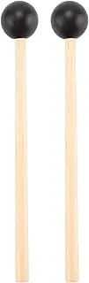 2Pcs Soft Rubber Sticks Wood Handle Bell Mallets for Glockenspiel Xylophone Bell Music Instruments Parts Black