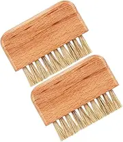 Fingernail Scrub Brush 2 Pack Wood Nail Brush Gentle Cleaning for Nail Salons and Home
