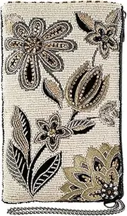 [MARY FRANCES] Breezy Crossbody Phone Bag, Ivory, Ivory, One Size