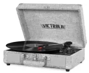 Victrola VWM-100SB-LGY Journey+Suitcase Record Player with Dual Bluetooth Grey