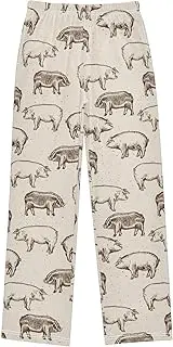 [ZZXXB] Pig Graphic Print Boys Long Pants Soft Trousers Elastic Waist Kids Lounge Bottoms with Pockets S-XL