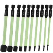 1/4inch Hex Head Allen Wrench Drill Bit Set S2 Alloy Steel Magnetic Tip 10Pcs