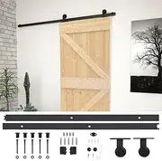 vidaXL Solid Pine Wood Sliding Door - Natural Finish, Complete Hardware Set 100x210 cm, Durable Construction, Customizable Design, High Load Capacity