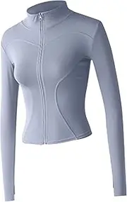 [Oshhni] Outdoor Sports Jacket Workout Jacket Women Long Sleeve Lightweight Casual Fitness Clothing Comfortable Quick Drying Gym Tops