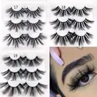 Wispy Cross Eyelashes Extension False Eyelashes 3D Soft Mink Hair 25mm Lashes