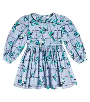 [Morley] Morley Temple printed cotton dress Y 10 blue