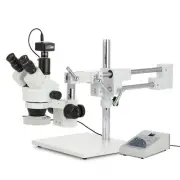 AmScope 7X-90X Simul-Focal Trinocular Stereo Boom LED Microscope + 10MP Camera