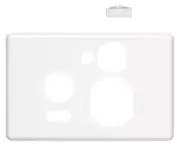 2x Clipsal COVERS With Extra Cover & Neon, For Single Switched Socket BLACK