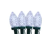 C9 Pinecone String Lights 50 LED Cool White