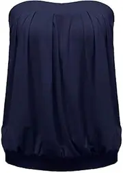 [ZANZEA] Women's Casual Summer Slim Strapless Pleated Ruched Beach Vest Shirt Tube Tops