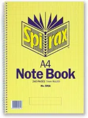 Spirax 595A Notebook Side Opening A4 240 Page