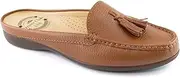 [Driver Club USA] Womens Genuine Leather Hand Crafted in Brazil Casual Austin Mule Slip-On Fashion Shoes