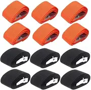 12 Pack Tie Down Straps, 2.5cm × 1.0m Adjustable Cargo Straps Ratchet Straps, Strap with Buckle, Cam Buckle Tie Down Straps Heavy Duty,Lashing Straps Suitable for Car Motorcycle Trailer Luggage Cargo