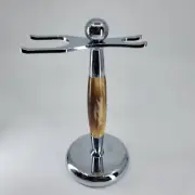 Resin Dual Shaving Brush and Razor Stand