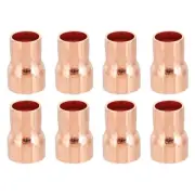 1/2" to 3/8" ID Copper Reducer, 8Pcs Reducing Coupling Pipe Tube Adapter