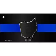 Ohio Thin Blue Line Novelty Metal Key Chain KC-8917