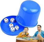 Dice & Tumbler Set - Stackable Dice Cup Set | Family Dice Cup Dice Set Dice Shaker Cup with 5 Dice, Dice Shaker for Party