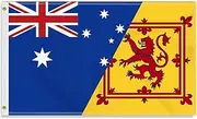 Large 3×5 FT Scottish Lion Australia Friendship Flag, Big Scotland Rampant Australian 150D National 2 in 1 Outdoor Banner,DecorGarden with Brass Gromment