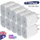Lot PD 20W USB-C Fast Charger Adapter Block For iPhone 16 15 14 13 12 11 Samsung