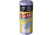Glad Wavetop Tie Bin Liner Purple Large 24 Pack