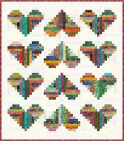 JANTUNG - 58" x 51" - Quilt-Addicts Pre-cut Patchwork Quilt Kit