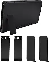 Switch Back Stand Replacement, 4Pcs Upgraded Durable Kickstand for Switch Console, Anti Slip Stable Handheld Mode Support, Easy Installation Replacement Parts, Black