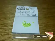 20 PACK CHARTREUSE 7/64" 2.8mm HARELINE PLUMMETING TUNGSTEN BEAD HEADS - NEW