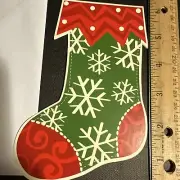 Vtg Christmas Card UNUSED Money Gift Card holder Stocking