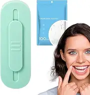 Flosser Storage Box, Automatic Floss Stick Organizer, Floss Holder Reusable, Floss Pick Dispenser, 110 Floss Picks, Two-Way Use For Cleaning Teeth