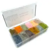 HARELINE SCUD DUB DISPENSER - Fly Tying Dubbing Shrimp Scuds - 12 Colors NEW!