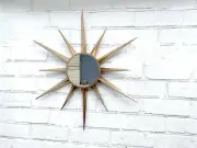 30"Gold Glamour Large Sun Ray Mirror Star Flare Wall Mirror Vintage Modern Star
