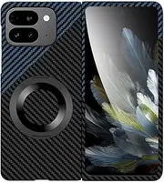 Phone Screen Protection Compatible with Google Pixel 9 Pro Fold Case with Kickstand Cover Case Carbon Fibre Case Compatible with Google Pixel 9 Pro Fold Shockproof Lightweight Protective Cover phone a