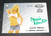 2015 Benchwarmer CARRIE MINTER Daizy Dukez #11 Green Autograph/10 PLAYBOY Sexy
