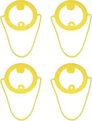 uxcell 4Pcs Silicone Coffee Carrier, Reusable Silicone Tumbler Strap Water Bottle Handle Holder with Strap for Hanging Beverage Take Out Coffer Milk, Yellow