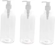 STOBAZA 500ml Refillable Shampoo Dispenser Pump Bottle Set Liquid Makeup Bottles for Body Wash Hand Soap