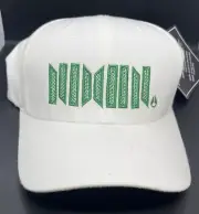 Nixon The Original Flexfit Fitted Hat Cap White & Green (S/M Small Medium) New