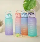 Sports Water Bottle, 1250ml/42oz Gradient Color Portable Large Capacity